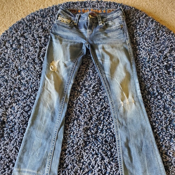 ROCK REVIVAL "ARDA" Faux Flap Pocket Easy Boot Jeans 31x31 - Picture 5 of 10